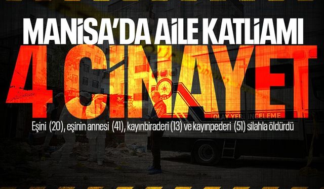 Manisa'da Katliam Gibi Cinayet: Boşanma Aşamasındaki Eşini ve 3 Yakınını Öldürdü