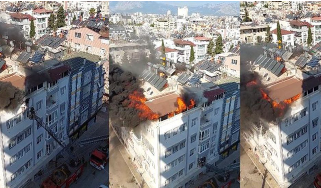Antalya'da Teras Katında Çıkan Yangında Facianın Eşiğinden Dönüldü