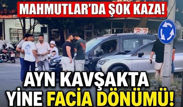 Mahmutlar'da Aynı Kavşakta Bir Kaza Daha: Mahalleli Kalıcı Çözüm Bekliyor