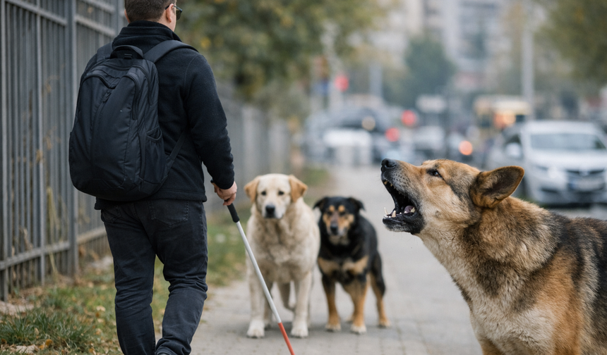 Görme Engelli Vatandaştan Başıboş Köpek İddiası: Belediyeye Tepki Gösterdi