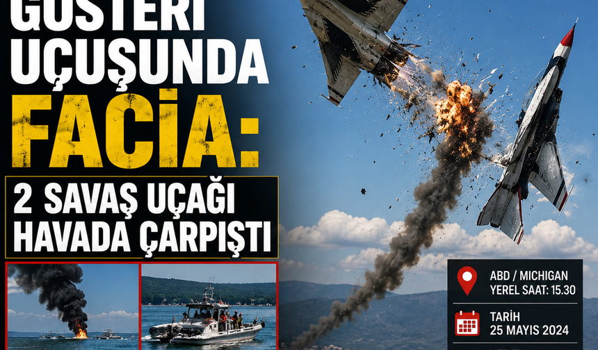 ABD'de Gösteri Uçuşunda Facia: 2 Savaş Uçağı Havada Çarpıştı