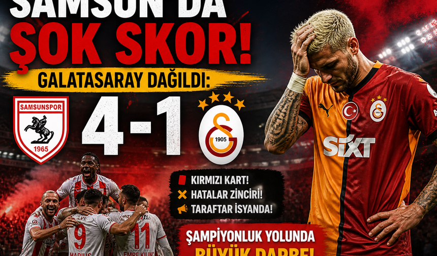 Samsun'da Şok Skor! Galatasaray Dağıldı: 4-1