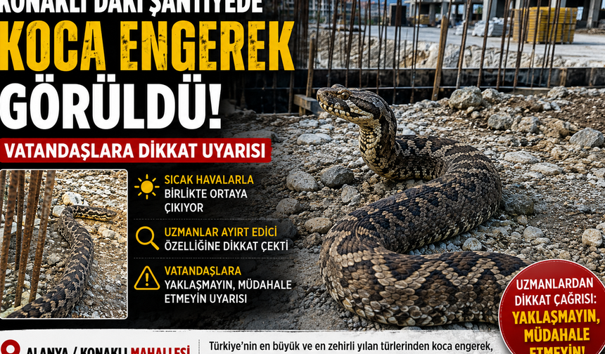 Konaklı'daki Şantiyede Koca Engerek Görüldü
